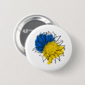 Ukraine Support Sunflower Ronde Button 5,7 Cm (Voorkant /achterkant)