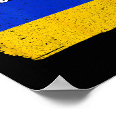 Ukraine Support Ukraine Flag Freedom Solidarity Poster (Hoek)