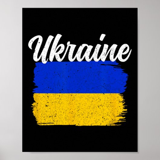 Ukraine Support Ukraine Flag Freedom Solidarity Poster (Voorkant)