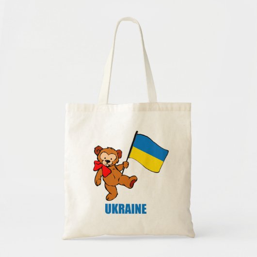 Ukraine Teddy Bear Tote Bag (Voorkant)
