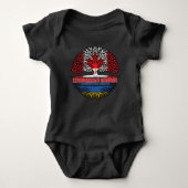 Ukraine Ukrainian Canadian Canada Tree Roots Flag Romper (Voorkant)