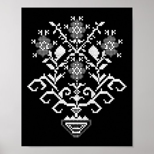 Ukraine Ukrainian Kiew Trysub Flag 6 Poster (Voorkant)