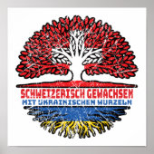 Ukraine Ukrainisch Schweizer Schweiz Baum Wurzel Poster (Voorkant)