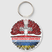 Ukraine Ukrainisch Schweizer Schweiz Baum Wurzel Sleutelhanger (Achterkant)