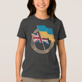 Ukraine-United Kingdom Friendship Emblem Tri-Blend Shirt (Voorkant)
