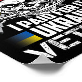 Ukraine Veteran Support Ukraine Map Flag Pride Blu Poster (Hoek)