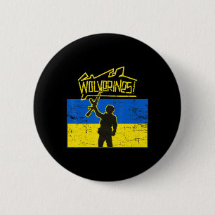 Ukraine Wolverines Ronde Button 5,7 Cm