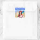 Ukraine Woman Support Drawstring Bag Notitieboek d Vierkante Sticker (Tas)