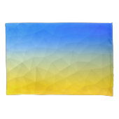 Ukraine yellow blue geometric mesh pattern kussensloop (Voorkant)