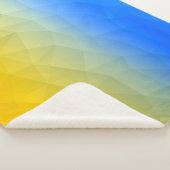 Ukraine yellow blue geometric mesh pattern sherpa deken (3/4)