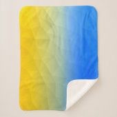 Ukraine yellow blue geometric mesh pattern sherpa deken (Voorkant)