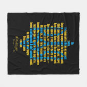 Ukraine's Will I Stand With Ukraine Support Fleece Deken (Voorkant (Horizontaal))