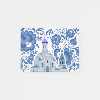 Ukrainian Churches of Kiev Blue and White Post-it® Notes