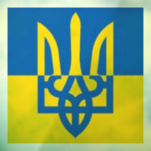 Ukrainian Coat of Arms - Trident I Support Ukraine Raamsticker (Vel 3)