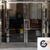 Ukrainian Coat of Arms - Trident I Support Ukraine Raamsticker (Kantoordeur)