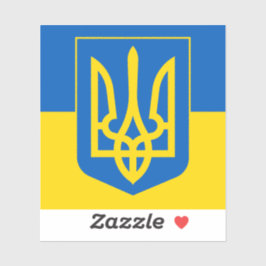 Ukrainian Coat of Arms. Trident. Truzyb.  Sticker