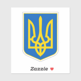 Ukrainian Coat of Arms. Truzyb. I support Ukraine. Sticker