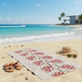 Ukrainian Embroidery Floral Folk Art  Strandlaken