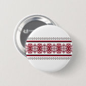 Ukrainian Embroidery Vyshyvanka Pin Ronde Button 5,7 Cm (Voorkant /achterkant)