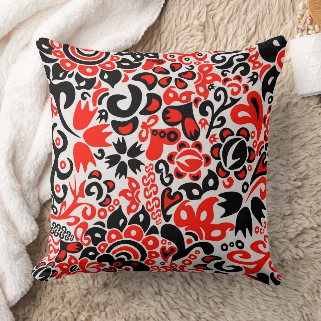 Ukrainian ethnic folk art floral pattern absrtact  kussen (Deken)