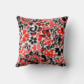 Ukrainian ethnic folk art floral pattern absrtact kussen (Achterkant)