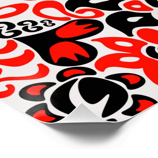 Ukrainian ethnic folk art floral pattern absrtact perfect poster (Hoek)