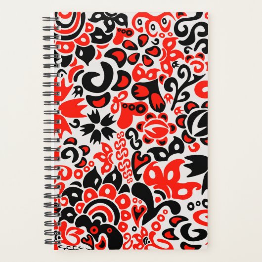 Ukrainian ethnic folk art floral pattern absrtact  planner (Voorkant)