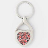 Ukrainian ethnic folk art floral pattern absrtact  sleutelhanger (Voorkant)