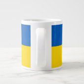 Ukrainian flag. Coat of Arms. We support Ukraine.  Grote Koffiekop (Achterkant)