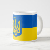Ukrainian flag. Coat of Arms. We support Ukraine.  Grote Koffiekop (Voorkant rechts)