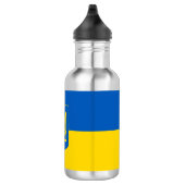 Ukrainian flag. Coat of Arms. We support Ukraine.  Waterfles (Rechts)