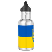 Ukrainian flag. Coat of Arms. We support Ukraine.  Waterfles (Links)