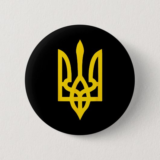Ukrainian Flag Crest Symbol Logo Ukraine Ronde Button 5,7 Cm (Voorkant)