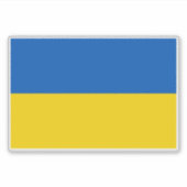 Ukrainian flag. I support Ukraine. Sticker (Voorkant)