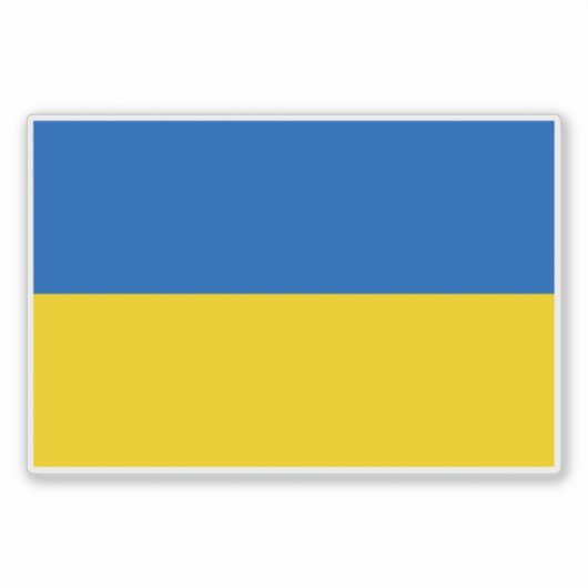Ukrainian flag. I support Ukraine. Sticker (Voorkant)