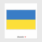 Ukrainian flag. I support Ukraine. Sticker (Vel)