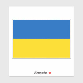 Ukrainian flag. I support Ukraine. Sticker