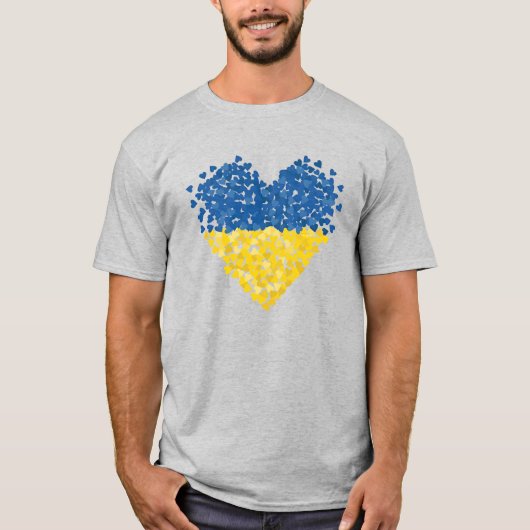 Ukrainian flag. Love to Ukraine. Support. T-shirt (Voorkant)