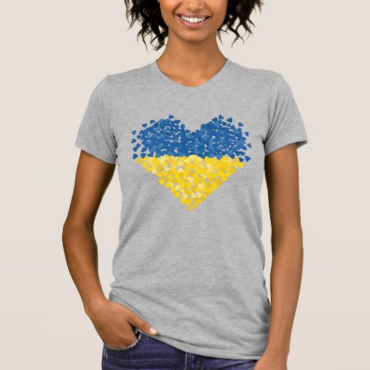 Ukrainian flag. Love to Ukraine. Support.  T-shirt (Voorkant)