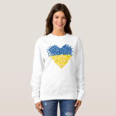 Ukrainian flag. Love to Ukraine. Support.  Trui (Voorkant volledig)