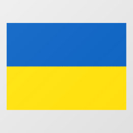 Ukrainian flag. Supporting Ukraine Raamsticker