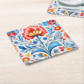 Ukrainian folk art. kartonnen onderzetters (Schuin)