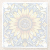 Ukrainian folk art pattern. glazen onderzetter (Achterkant)