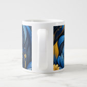 Ukrainian folk art pattern grote koffiekop (Achterkant)