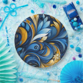 Ukrainian folk art pattern paper plates papieren bordje (Feest)