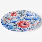 Ukrainian folk art pattern papieren bordje (Gekanteld)