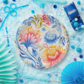 Ukrainian folk art pattern papieren bordje (Feest)