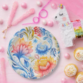 Ukrainian folk art pattern papieren bordje (Feest)