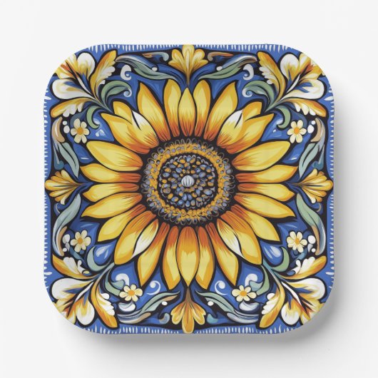 Ukrainian folk art pattern papieren bordje (Voorkant)