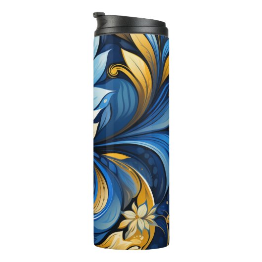 Ukrainian folk art pattern thermosbeker (Geroteerd rechts)